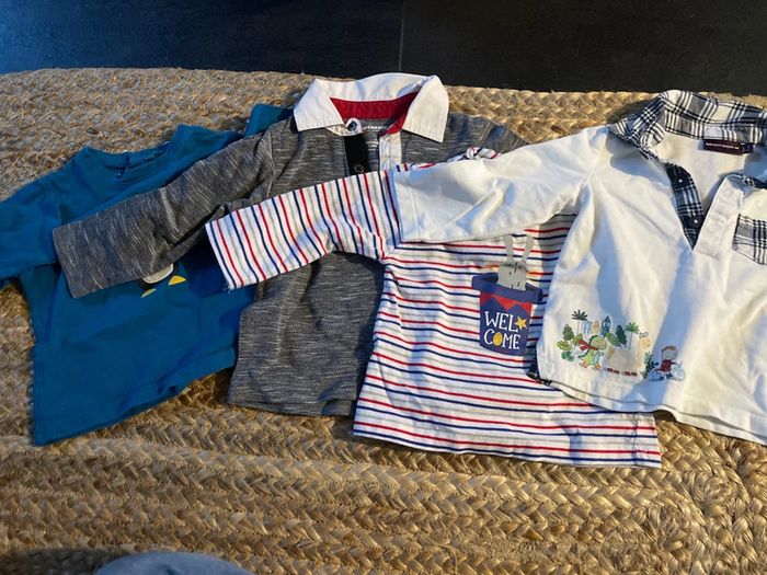 Lot de 4 t shirts manches longues 9 mois