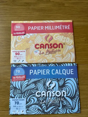 Lot Papier calque et millimétré