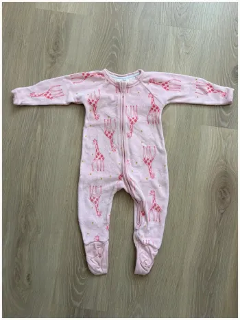 Pyjama bébé fille 12 mois Dim rose girafes 🦒 Velours