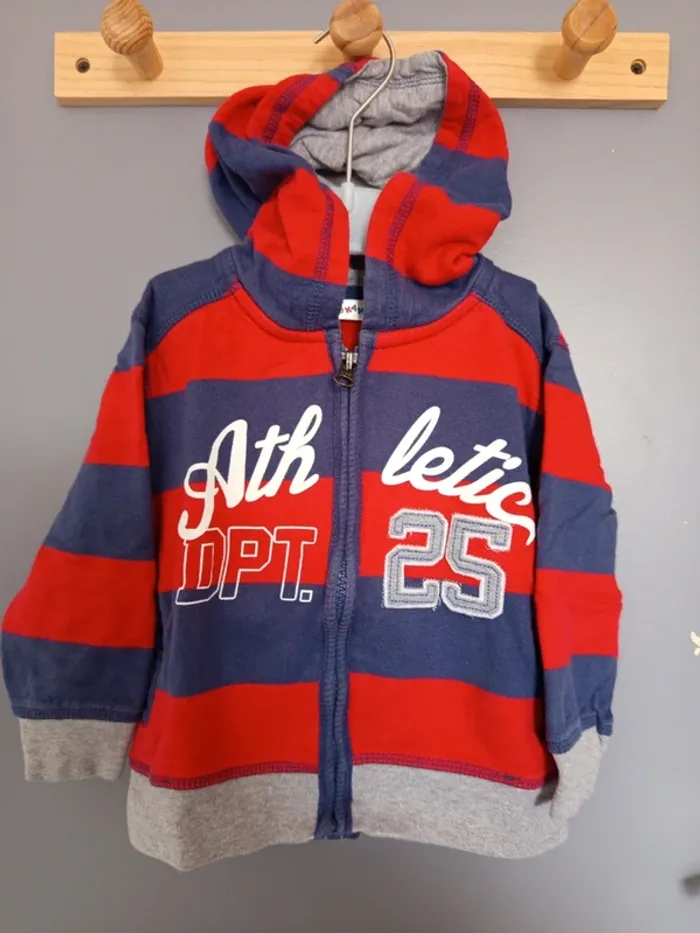 Gilet zippé à capuche 24 mois