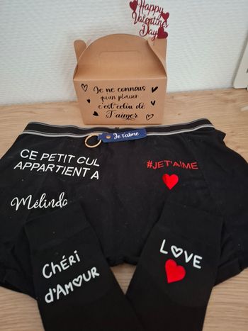 Box St Valentin  caleçon chaussette
