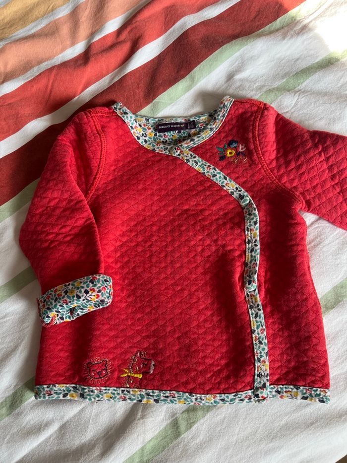 Gilet sergent major 18mois rouge-Liberty - photo numéro 1