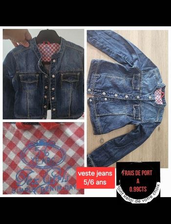 Veste en jean 5 6 ans fille bleu