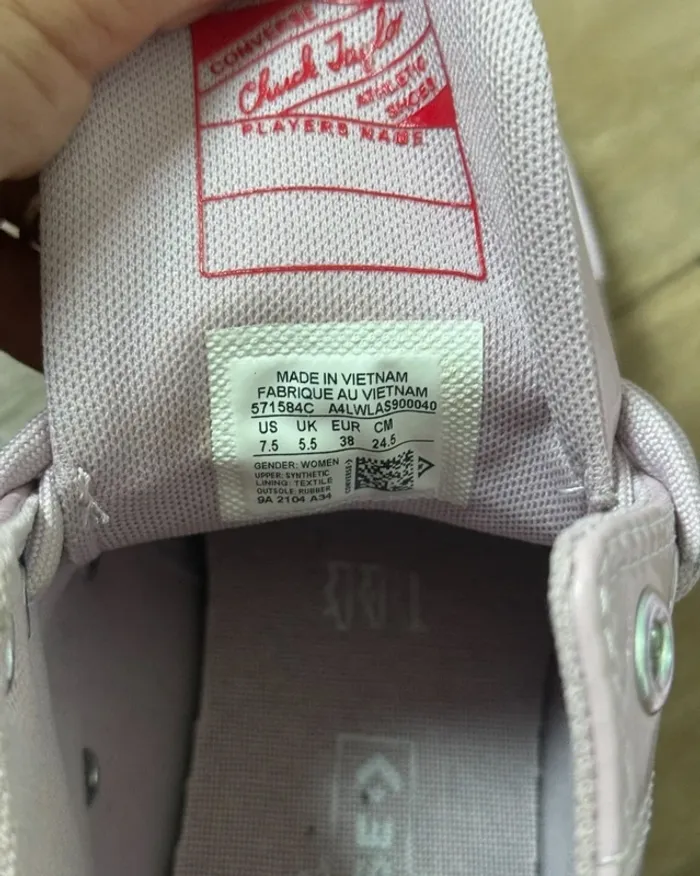 Converse Chuck Taylor All Star montantes – Vernis rose lilas– Taille 38 - photo numéro 7