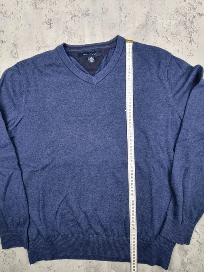 Pull col V Tommy Hilfiger bleu, L Hommes - photo numéro 11