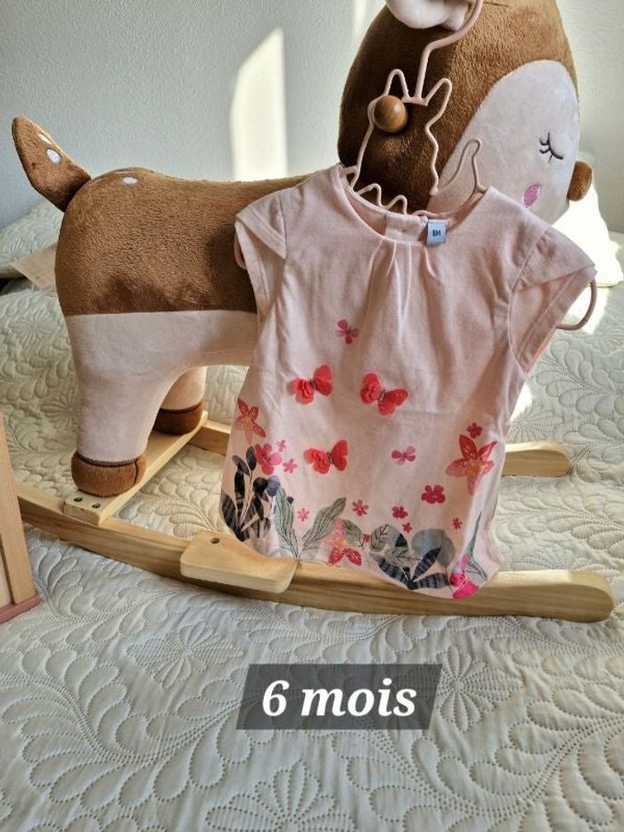 T-shirt avec papillons en relief 6 mois