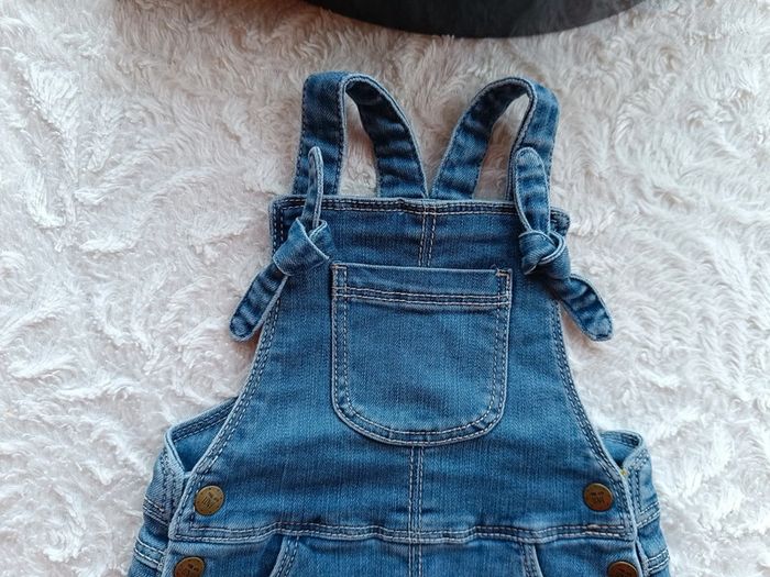 Robe jeans style salopette Fille 6 mois Tao - photo numéro 3