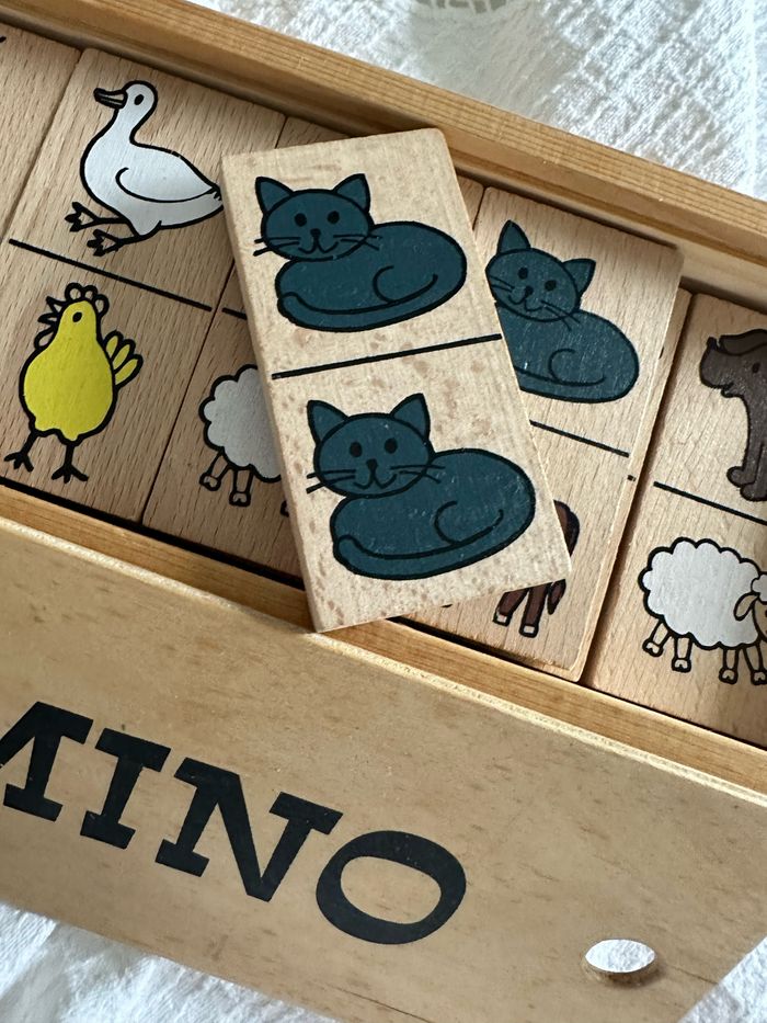 Grand domino animaux en bois - photo numéro 2