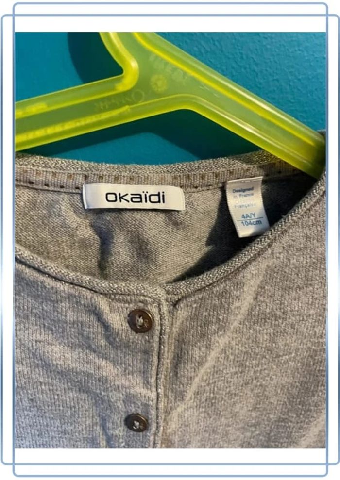 Gilet gris fille 4 ans okaïdi - photo numéro 2