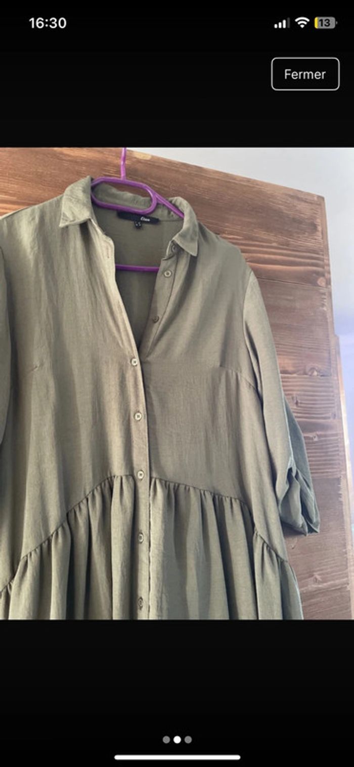 Robe chemise kaki etam - photo numéro 2