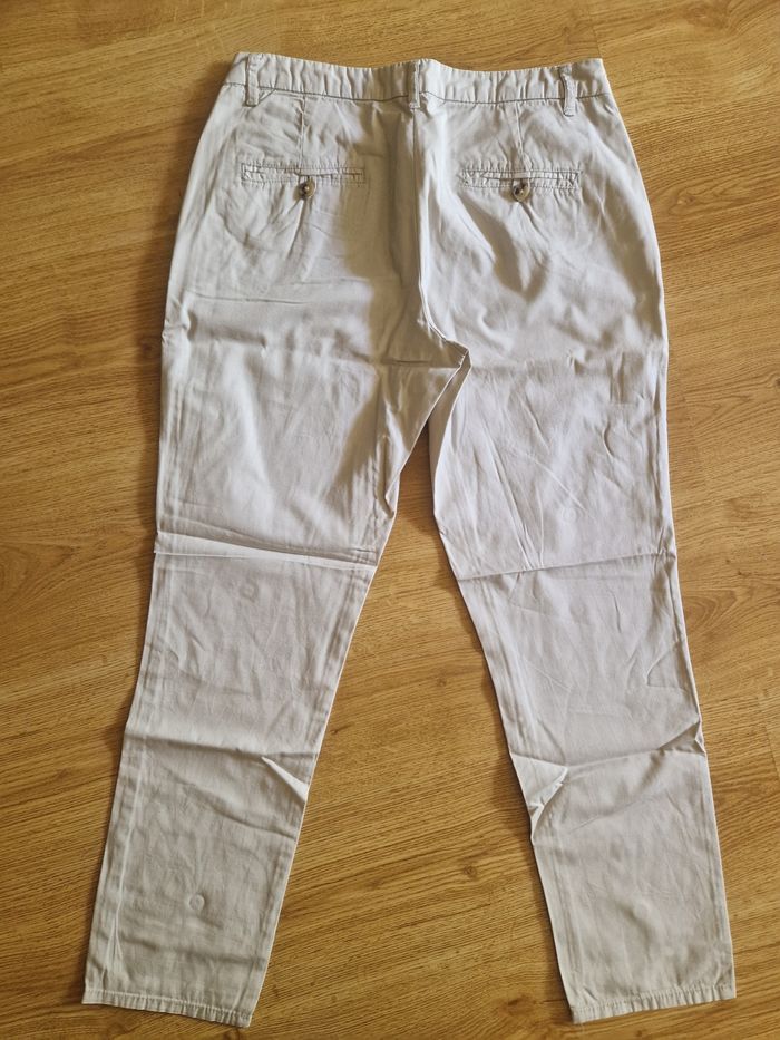 Pantalon chino mango beige taille 36 TBE - photo numéro 4