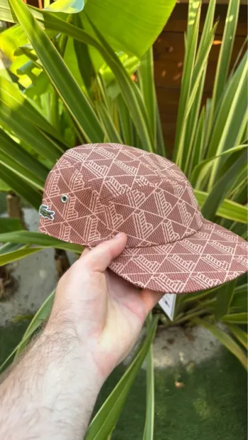 Casquette lacoste girolle twill imprimé bordeaux rouge