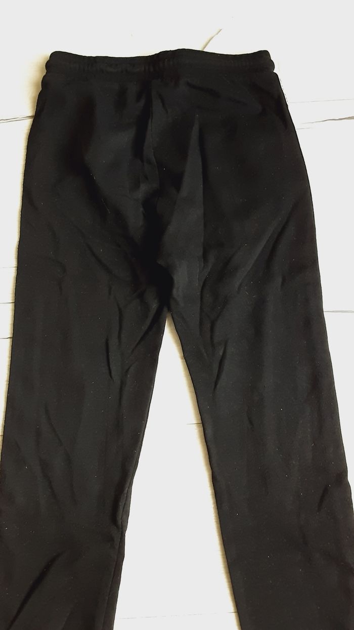 Vêtement mixte garçon fille pantalon jogging survêtement noir bande blanche 10 ans - photo numéro 4