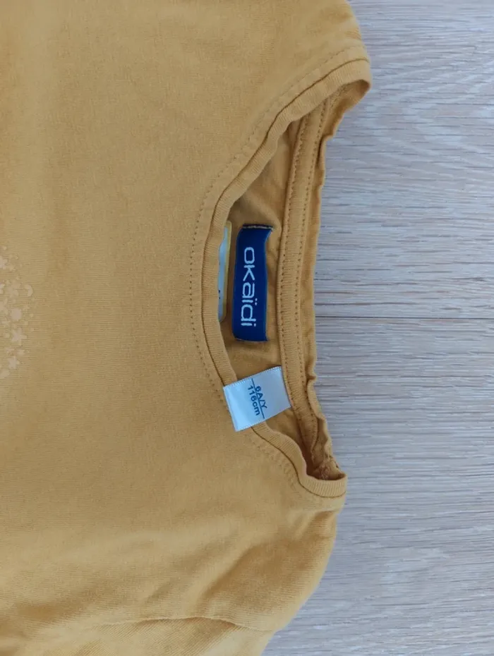 Tee shirt moutarde Okaïdi - photo numéro 3