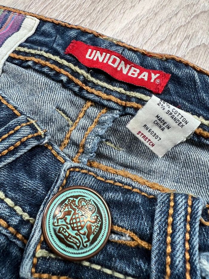 Short en jean vintage femme S – bleu avec poches brodées - photo numéro 11