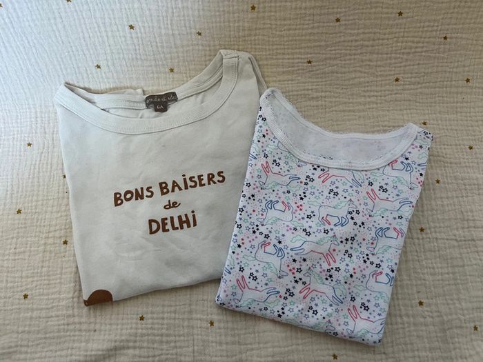 Lot de 2 tee shirts 6 ans