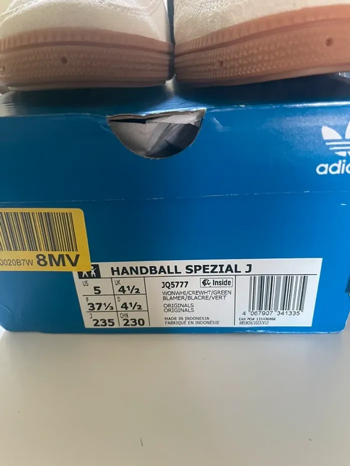Adidas Originals Handball Spezial White/Cream White/Green - photo numéro 8