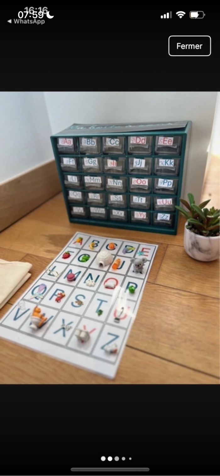 Boîte à sons apprentissage lecture Montessori