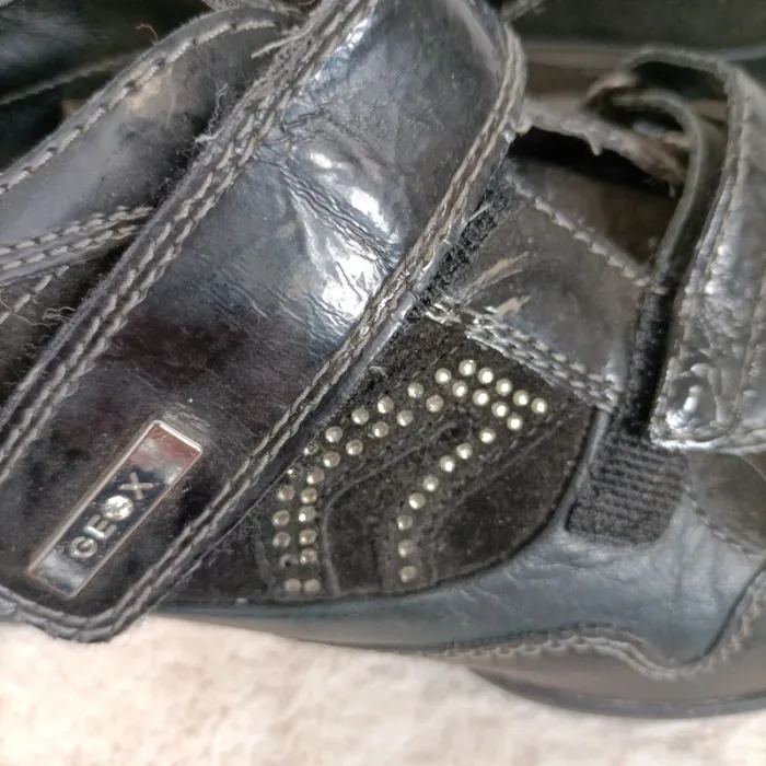 basket talons haut noires fantaisie geox cuir synthétique 38 - photo numéro 8