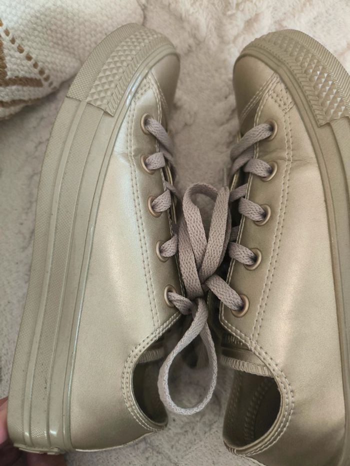 Jolies converse doré femme fille - photo numéro 5