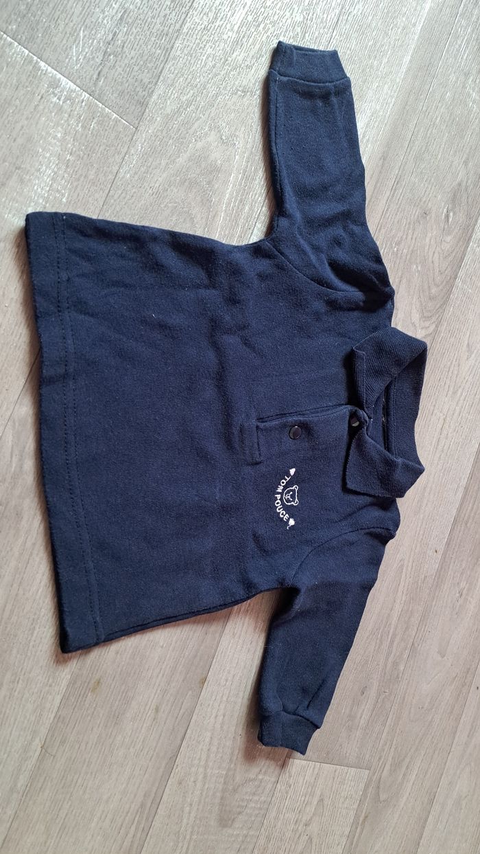 T-shirt a manche longue et col chemise