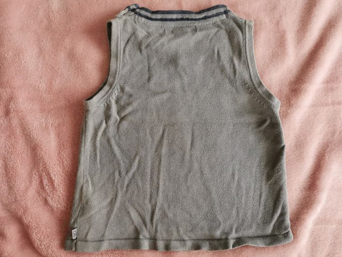 Pull sans manche gris obaibi 12mois - photo numéro 4