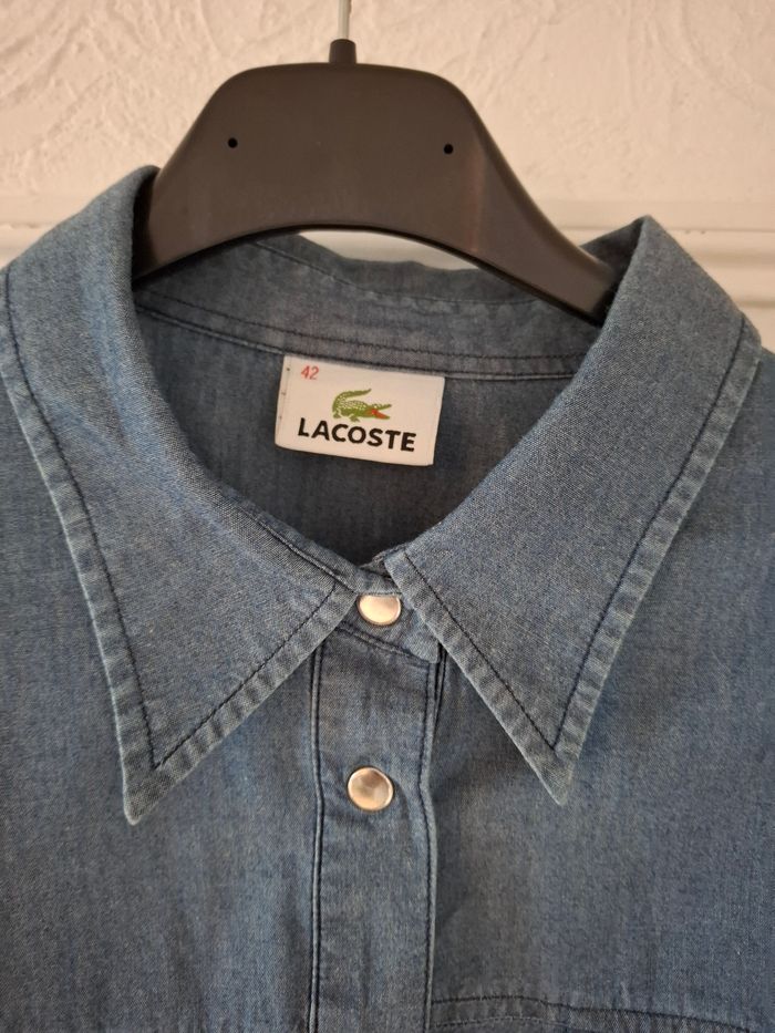 Magnifique chemise en jean lacoste 42 - photo numéro 2
