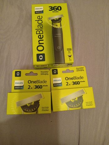 Philips oneblade 360°+ 4 recharges à 40€ avec le code le lot passe à 28€