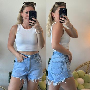 Short en jean bleu vintage Levi’s taille 36