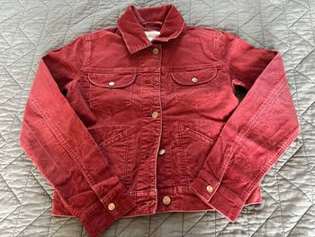Veste en velours couleur brique style veste en jean