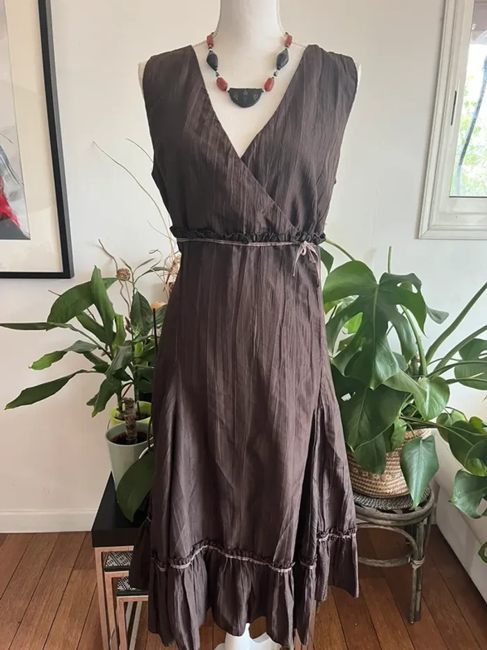 Robe longue et chic sans manches taille 46 mariage cérémonie fête - photo numéro 3