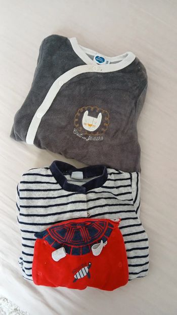 Lot pyjamas velours 18m