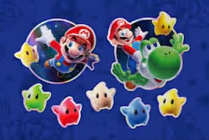 Set d’Autocollants Holographiques Nintendo Super Mario Galaxy 1+2