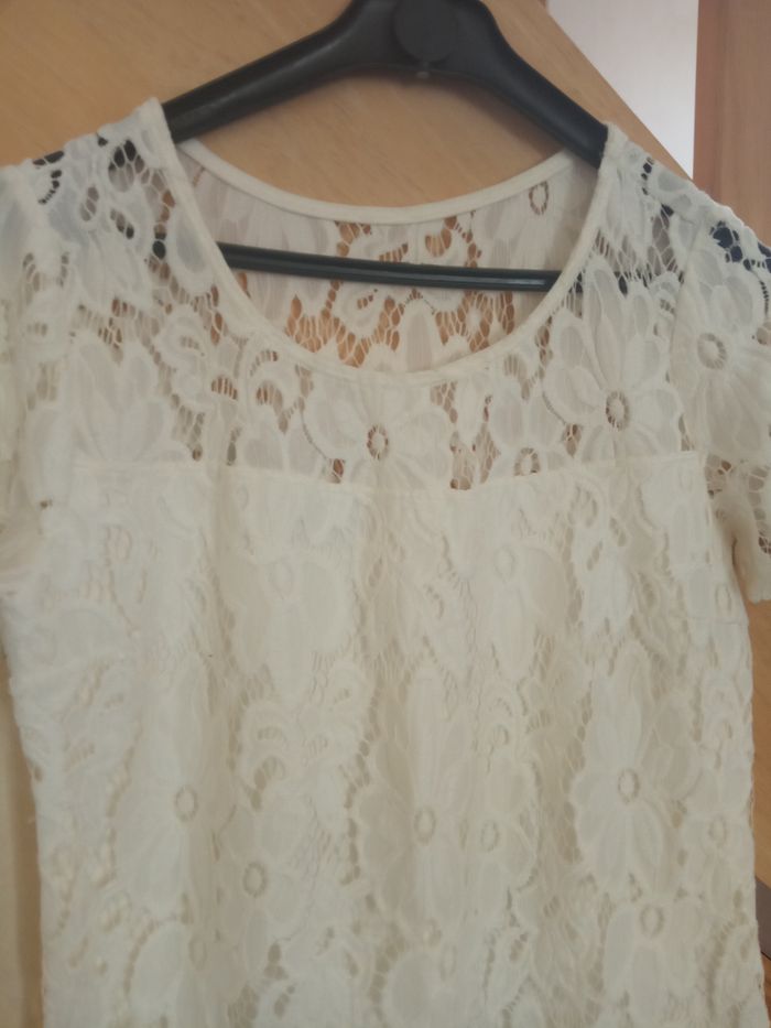Ravissante Robe d'été Écrue Taille M "Hollister" - comme Neuve - photo numéro 2