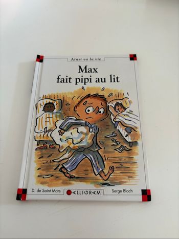 Livre Max fait pipi au lit de Dominique de Saint Mars et Serge Bloch
