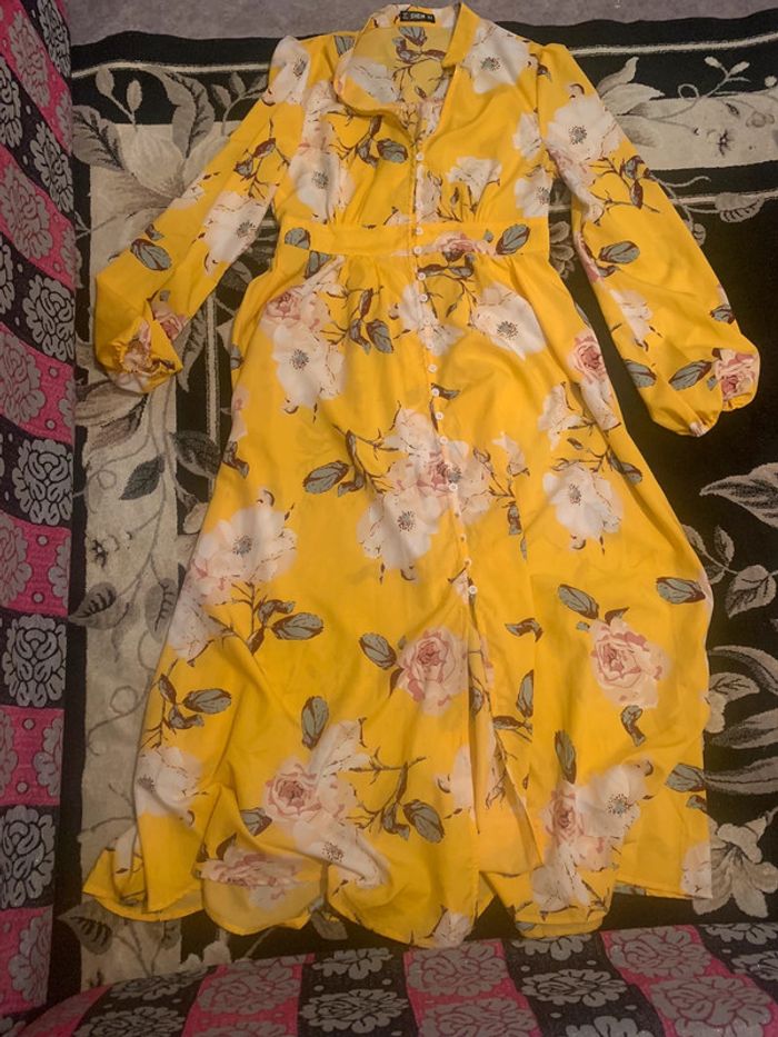 Robes Fleuries Robe Promod Jaune Longue Robe Longue Jaune à Fleurs