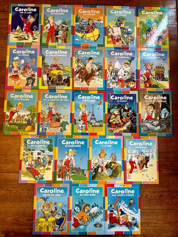 Lot de 22 livres bd albums Caroline Pierre Probst Hachette Jeunesse bords colorés