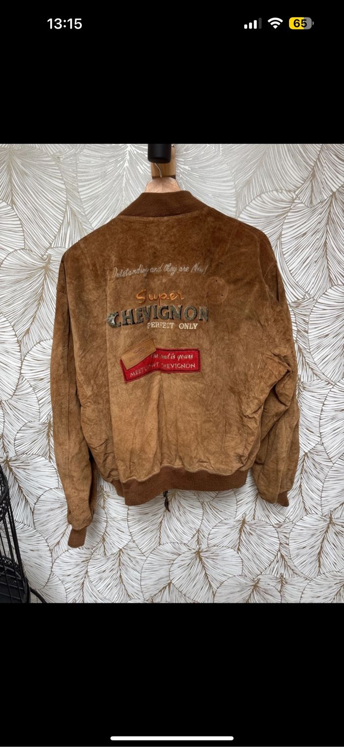Veste vintage cuir Chevignon xl - photo numéro 5