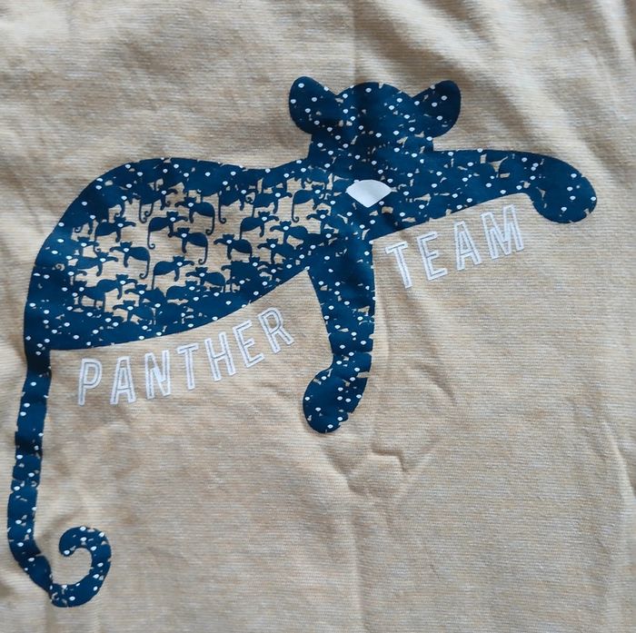 Tee-shirt jaune panthère obaibi 4 ans - photo numéro 3