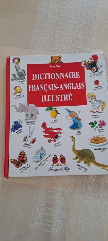 Livre dictionnaire français  anglais illustré