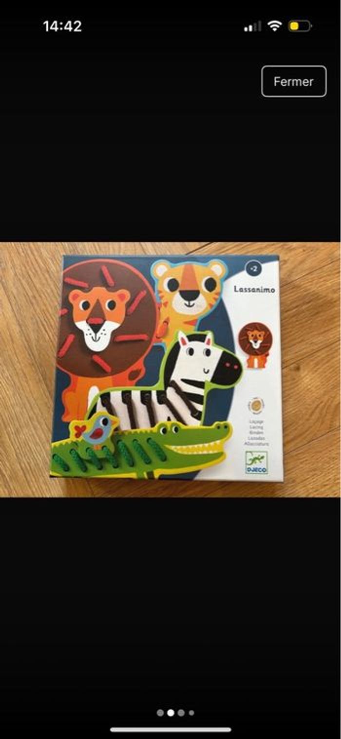 Jeu enfant Lassanimo animaux savane Djeco