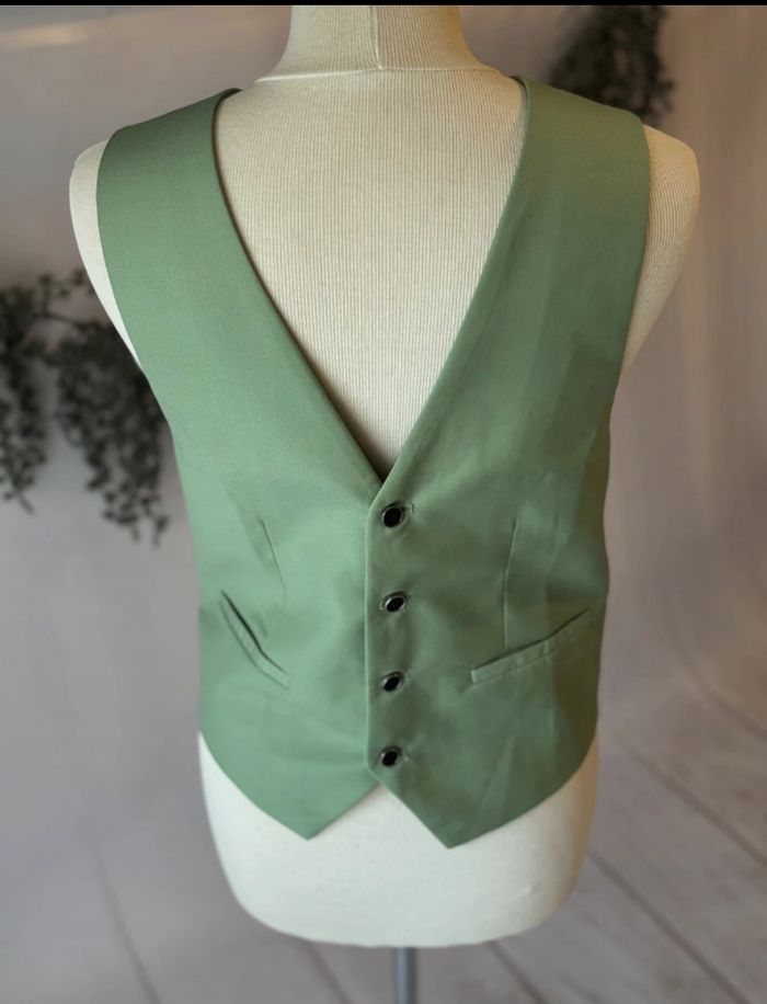 Costume 3 pièces vert sauge - photo numéro 7