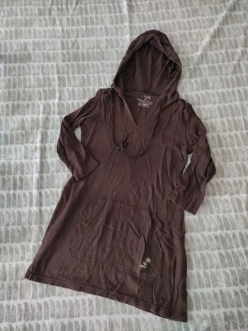 Robe tunique capuche marron Angelily taille xs