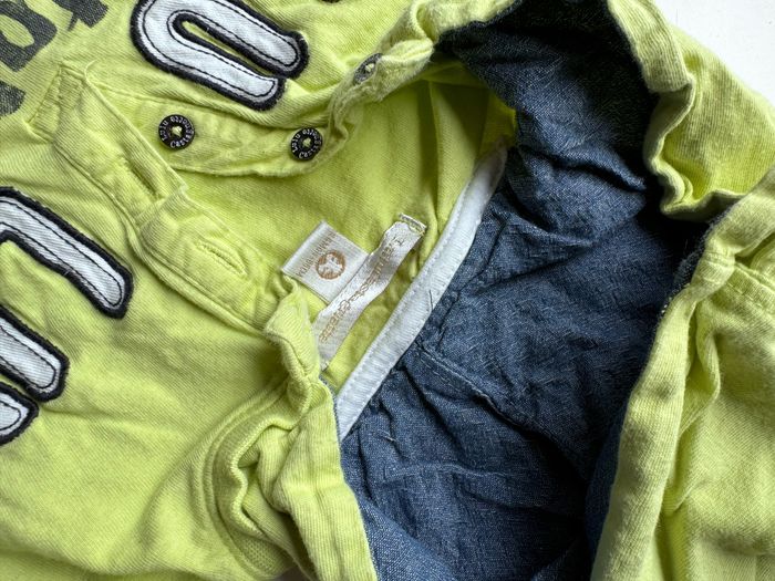 T-shirt à capuche jaune/bleu Lulu 24 mois - photo numéro 2