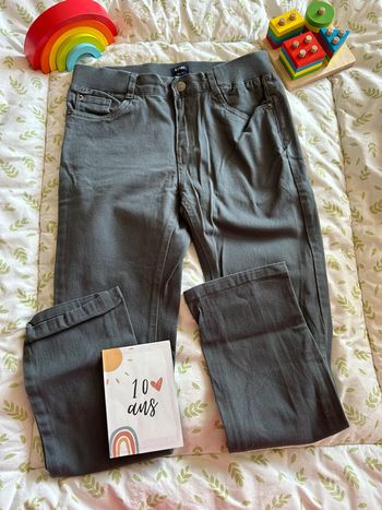 jean slim fit gris 10 ans kiabi