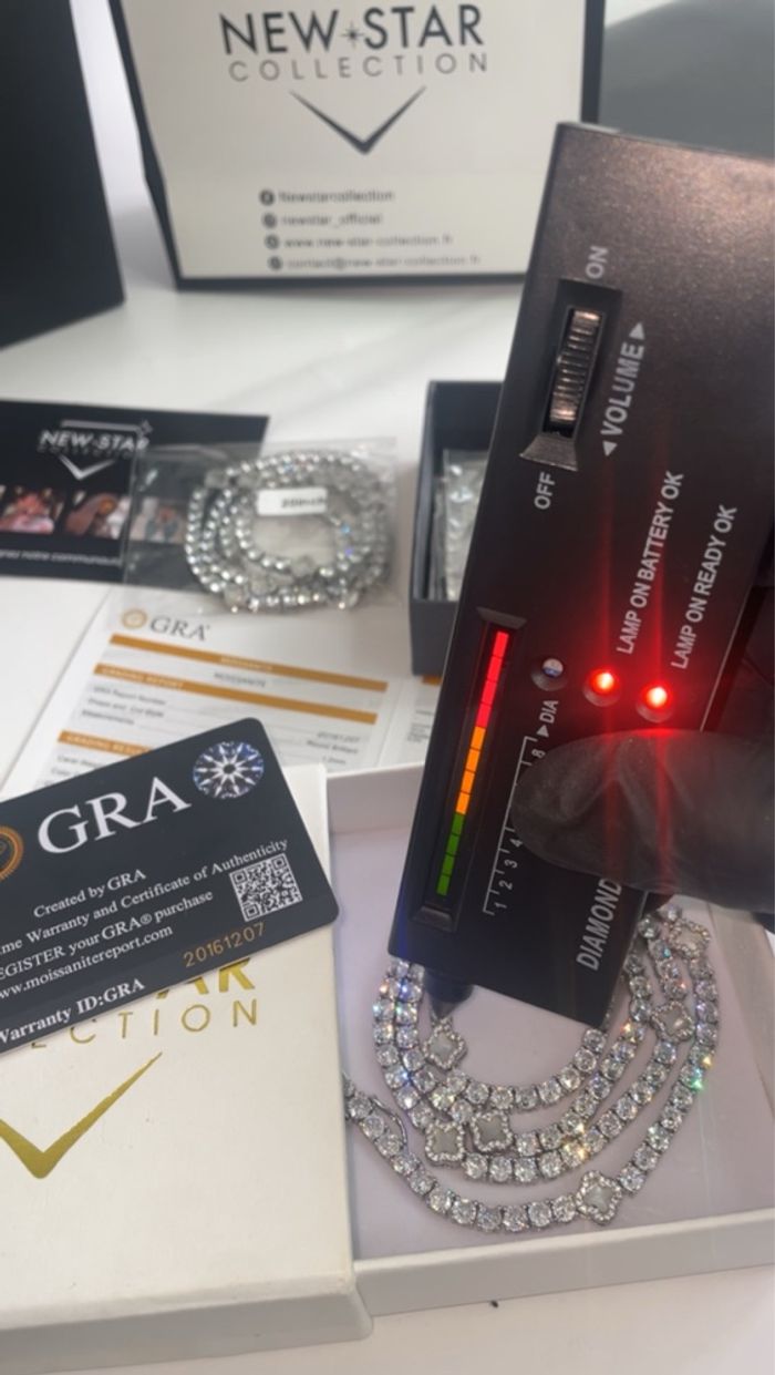 Chaîne de tennis en Moissanite Sertie de diamant VVS - photo numéro 5