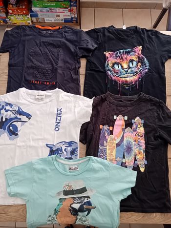 Lot 5 tee-shirts 8 ans