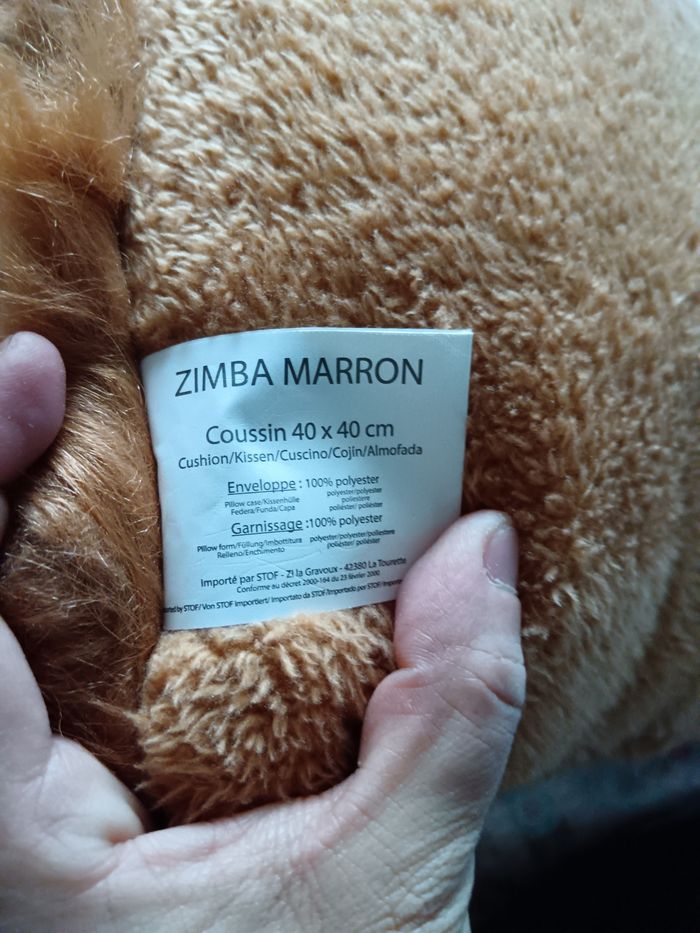 Coussin déco lion zimba 40x40 cm - photo numéro 3