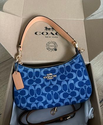 Sac à main bleu marine coach