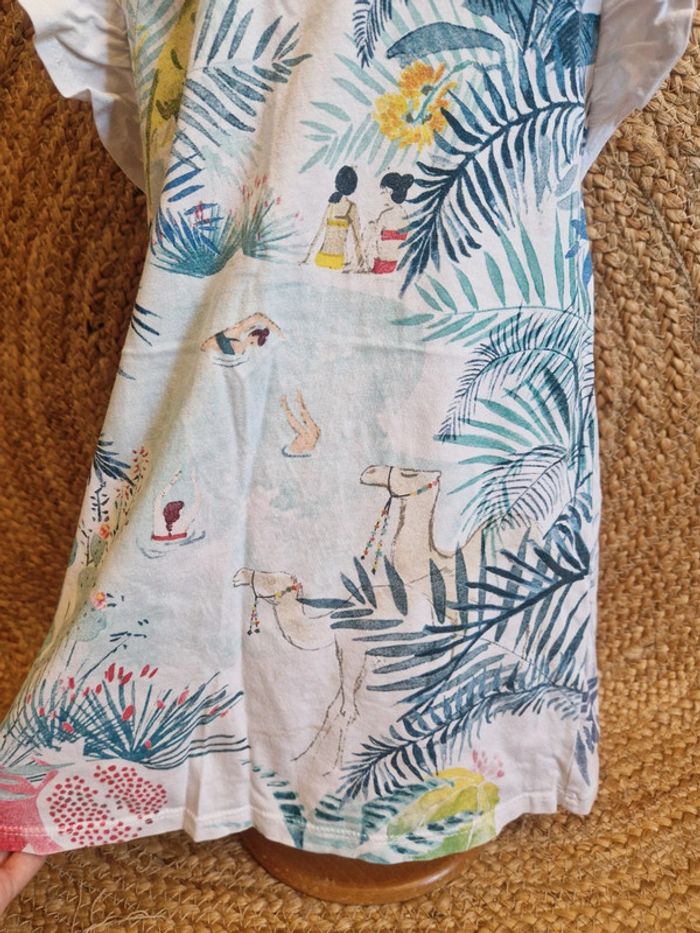 Jolie robe blanche à motifs été fille catimini 4 ans - photo numéro 3